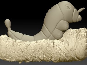 caterpie realistic 3d 3D Baskı Modeli