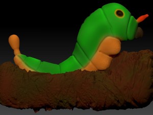 caterpie realistic 3d 3D Baskı Modeli