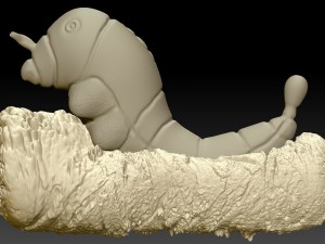 caterpie realistic 3d 3D Baskı Modeli