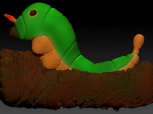 caterpie realistic 3d 3D Baskı Modeli