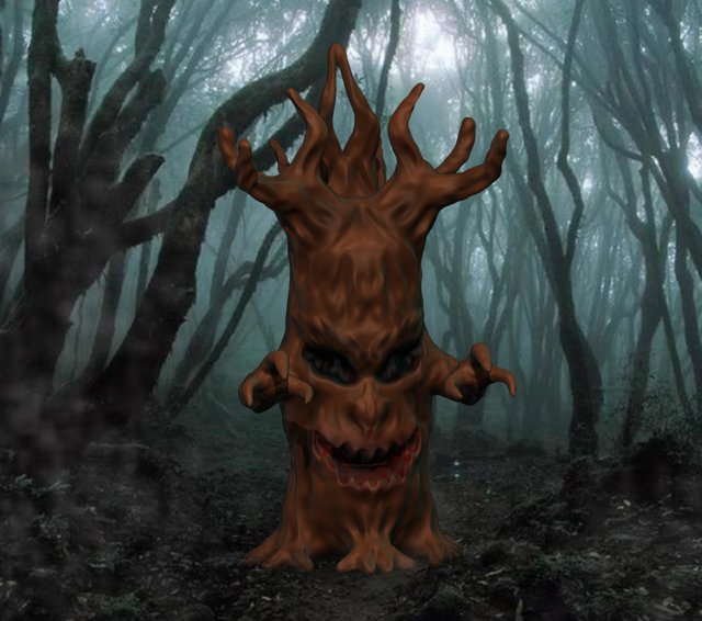 haunted tree 3d 3D Print Model .c4d .max .obj .3ds .fbx .stl .blend 