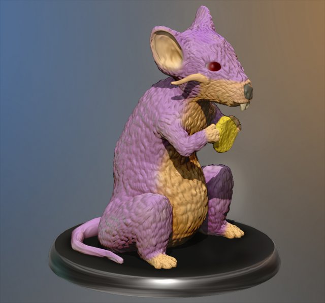 rattata realistic 3d 3Dプリントモデル .c4d .max .obj .3ds .fbx .stl .blend 