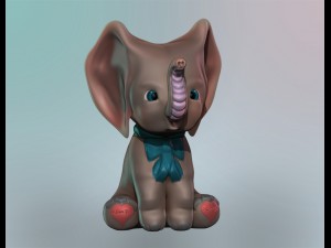 baby elephant for printing 3D Print Model