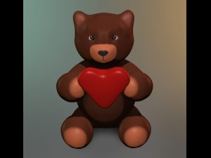 teddy bear for valentines 3D Print Model