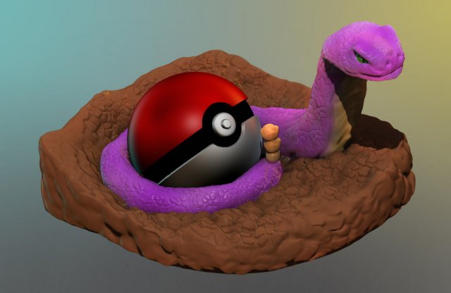 ekans realistic 3d 3D-Druckmodell .c4d .max .obj .3ds .fbx .stl .blend 