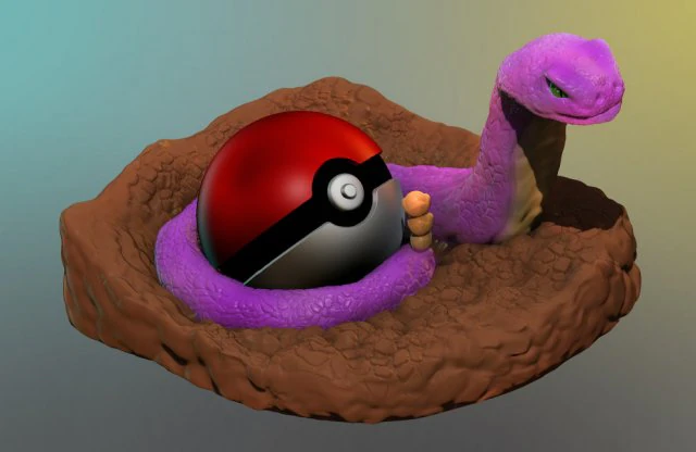 ekans realistic 3d 3D Print Model .c4d .max .obj .3ds .fbx .stl .blend 