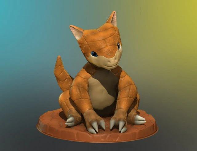 sandshrew realistic 3d 3D Print Model .c4d .max .obj .3ds .fbx .stl .blend