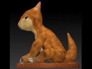 sandshrew realistic 3d Model Cetak 3D