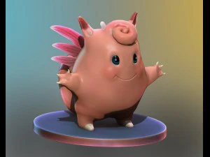 Clefairy realistisches 3D 3D Druckmodell
