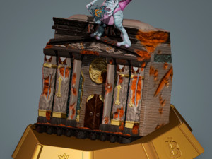 Mewtwo Bitcoin 3D Принт Модель