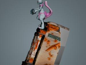 Mewtwo Bitcoin 3D Принт Модель