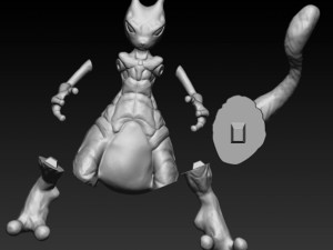 Mewtwo Bitcoin 3D Принт Модель