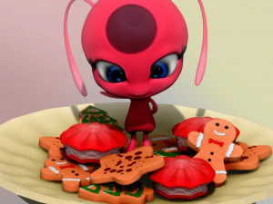 Tikki zu Weihnachten 3D Druckmodell