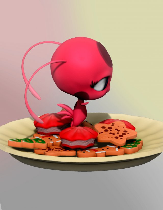 Miraculous Ladybug model - Tikki - Buy Royalty Free 3D model by