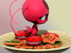 Tikki at christmas 3D-Druckmodell