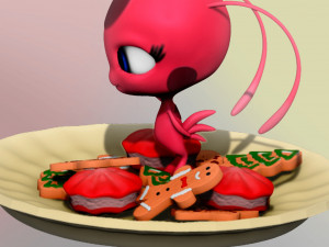 Tikki at christmas 3D-Druckmodell