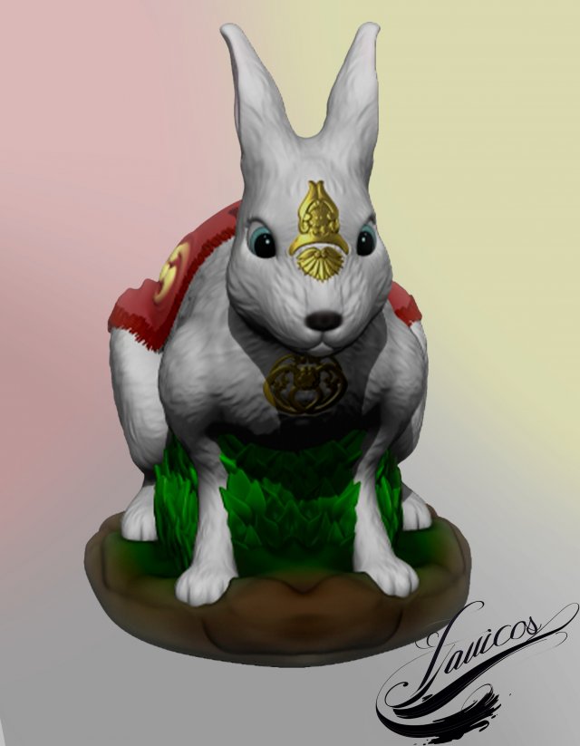 Legendary Rabbit Model Cetak 3D .c4d .max .obj .3ds .fbx .stl .blend 