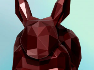 Stylized rabbit sitting and lying 3D Print Model