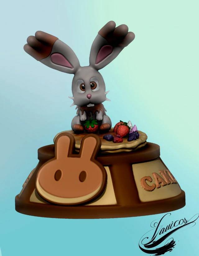 Bunnelby CakeCripto 3D Print Model .c4d .max .obj .3ds .fbx .stl .blend 