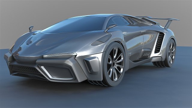 concept sportcar 3D Model .c4d .max .obj .3ds .fbx .stl .blend 