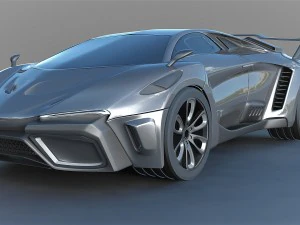 컨셉트 스포츠카 3D 모델