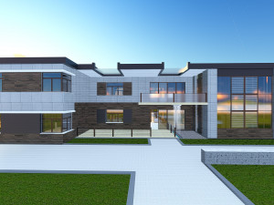 villa modern 3D मॉडल