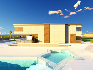 villa modern 3D मॉडल