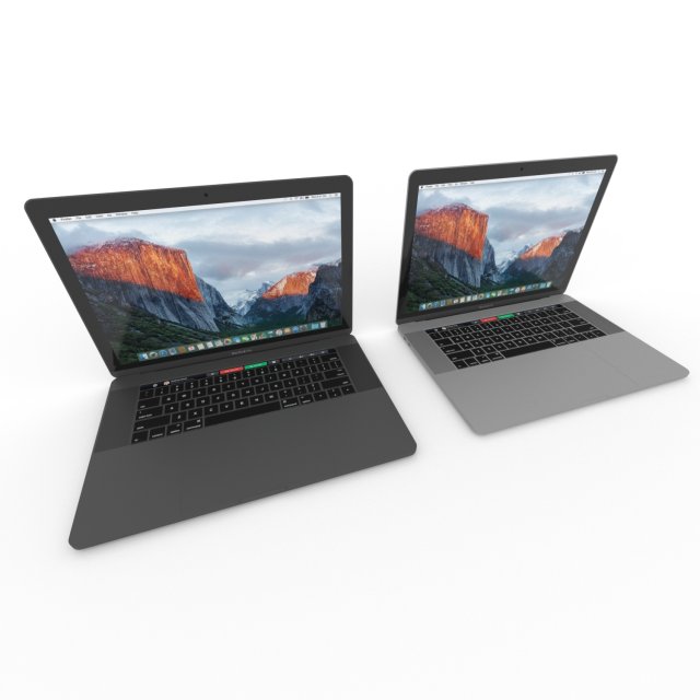 apple macbook pro 15 3D 模型 .c4d .max .obj .3ds .fbx .stl .blend 