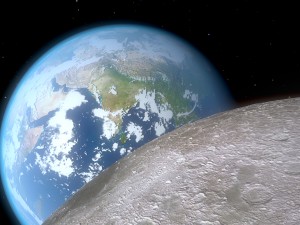 realistic earth and the moon 3D Model