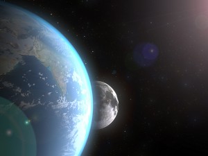 realistic earth and the moon 3D Model