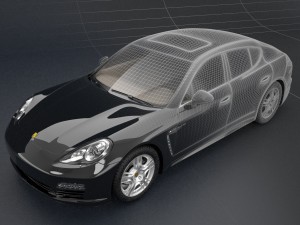 porsche panamera s hybrid 2018 3d- 3D Model