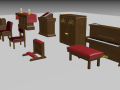 low detail church asset pack 3D Model