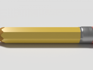 wooden pencil Model 3D