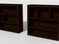 wooden bookshelf set 1 3D Model