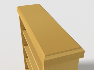 wooden bookshelf set 2 3D मॉडल