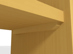 wooden bookshelf set 2 3D Model