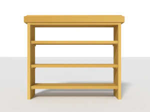 wooden bookshelf set 2 3D Model