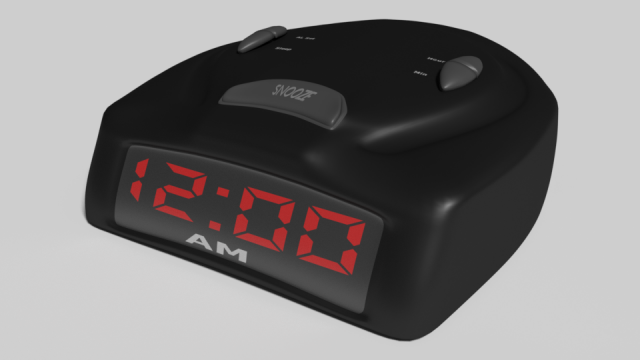 modern digital alarm clock 3D Model .c4d .max .obj .3ds .fbx .stl .blend 