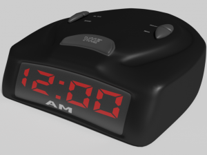 modern digital alarm clock 3D 모델