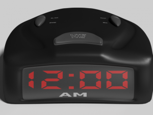 modern digital alarm clock 3D Model