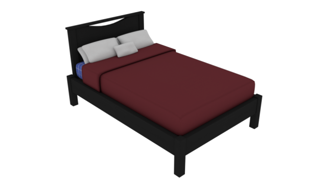 modern bed 3D 模型 .c4d .max .obj .3ds .fbx .stl .blend 