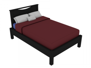 modern bed Modelo 3D