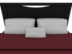 modern bed 3D 模型