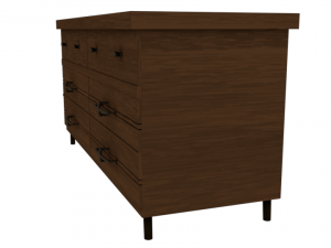 wooden dresser 3D Model
