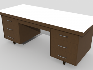 low poly wooden desk Modelo 3D