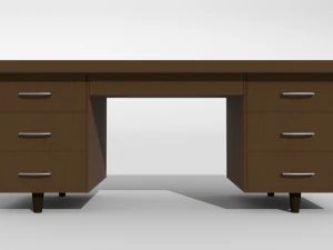 mesa de madeira baixa poli Modelo 3D