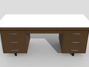mesa de madeira baixa poli Modelo 3D