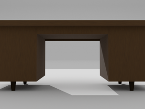low poly wooden desk 3D 모델