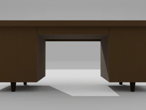 mesa de madeira baixa poli Modelo 3D
