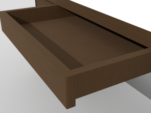 low poly wooden desk 3D 모델